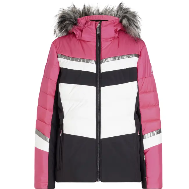 McKinley Idalina Ski Jacket Kids Pink/White Lyžiarska bunda 