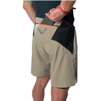 Dynafit Alpine Pro 2in1 Shorts M rock khaki kraťasy