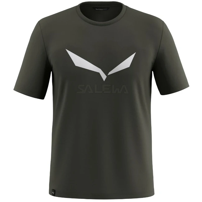 Salewa Solidlogo Dri-Release T-Shirt M green dark olive melange tričko