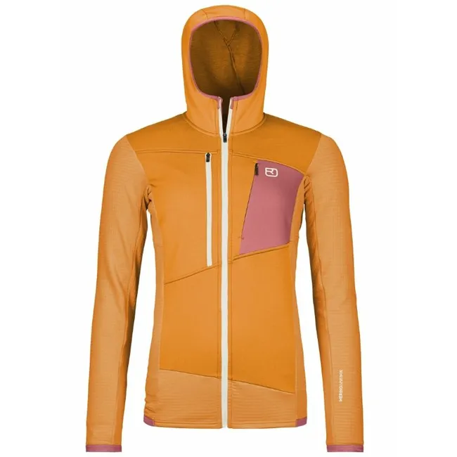 Ortovox Fleece Grid Hoody W autumn leaves mikina