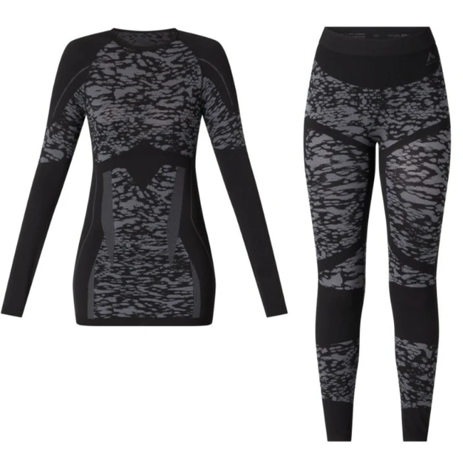 McKinley Yalata/Yadina Base Layer Set W black grey set termo bielizne